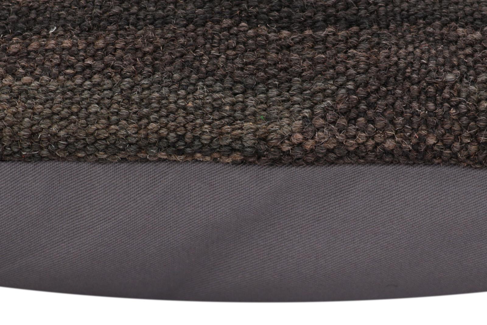 handmade Traditional Pillow Black Gray Hand-Woven SQUARE 100% WOOL Hand woven turkish pillow2 x 2