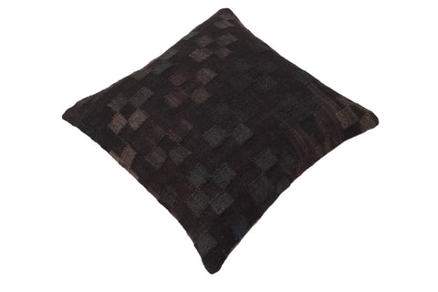 handmade Traditional Pillow Black Green Hand-Woven SQUARE 100% WOOL Hand woven turkish pillow2 x 2