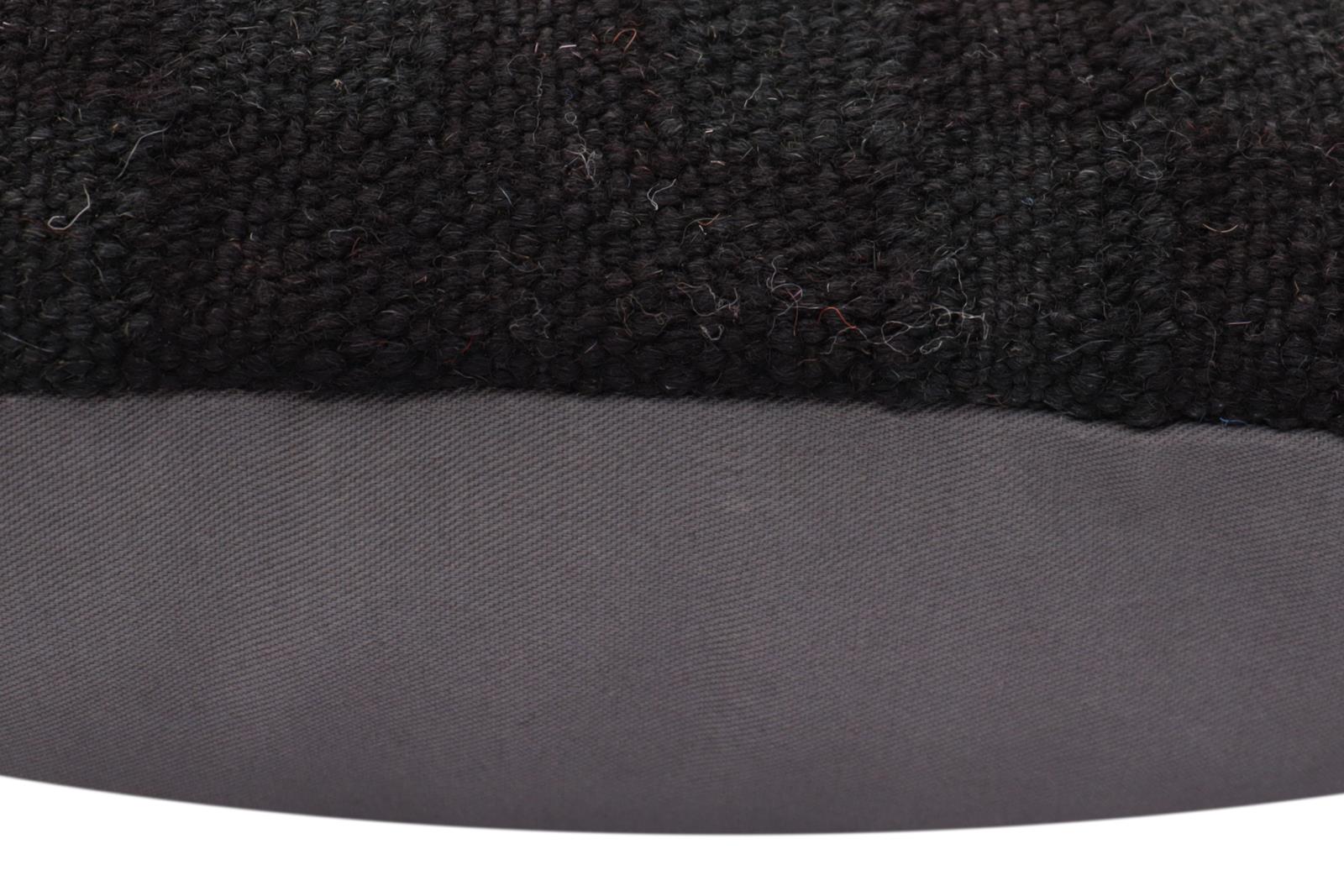 handmade Traditional Pillow Black Green Hand-Woven SQUARE 100% WOOL Hand woven turkish pillow2 x 2
