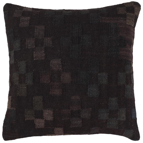 handmade Traditional Pillow Black Green Hand-Woven SQUARE 100% WOOL Hand woven turkish pillow2 x 2