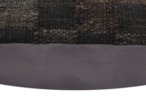 handmade Traditional Pillow Black Brown Hand-Woven SQUARE 100% WOOL Hand woven turkish pillow2 x 2