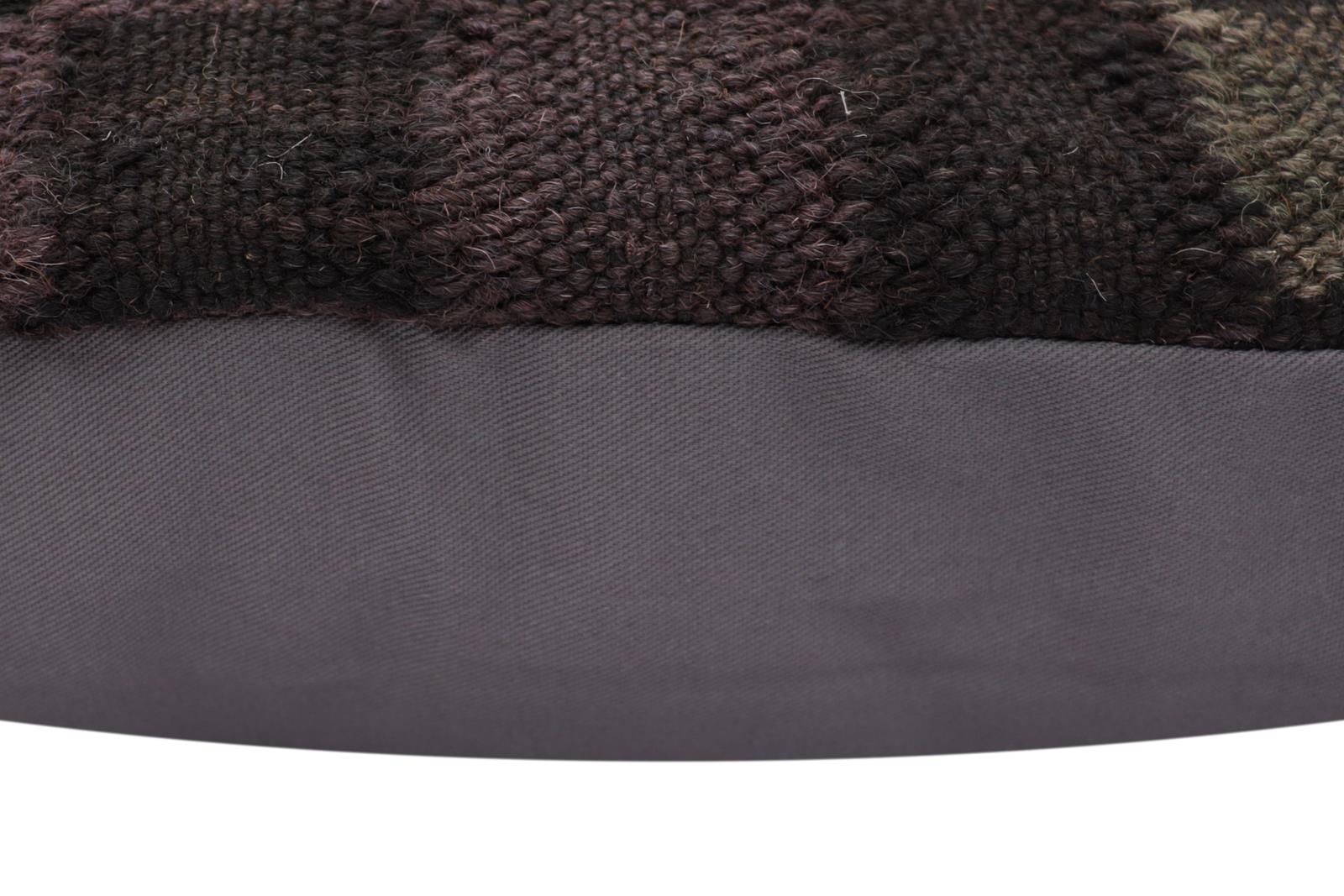 handmade Traditional Pillow Black Green Hand-Woven SQUARE 100% WOOL Hand woven turkish pillow2 x 2