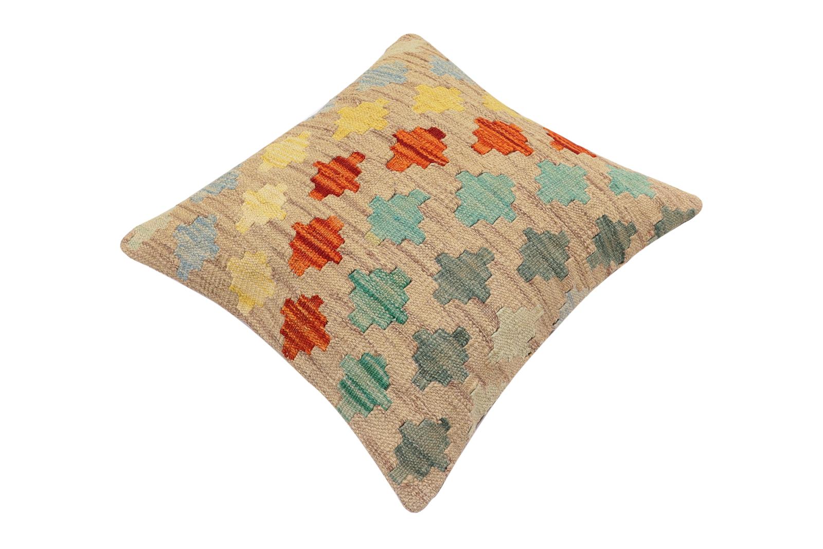 handmade Traditional Pillow Purple Rust Hand-Woven SQUARE 100% WOOL Hand woven turkish pillow2 x 2