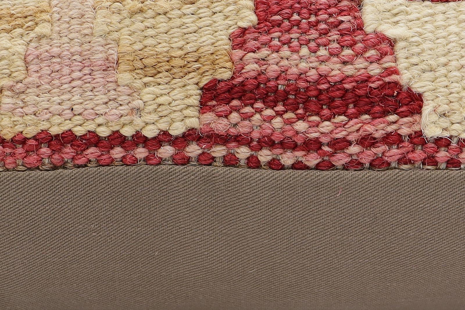 handmade Traditional Pillow Red Blue Hand-Woven SQUARE 100% WOOL Hand woven turkish pillow2 x 2