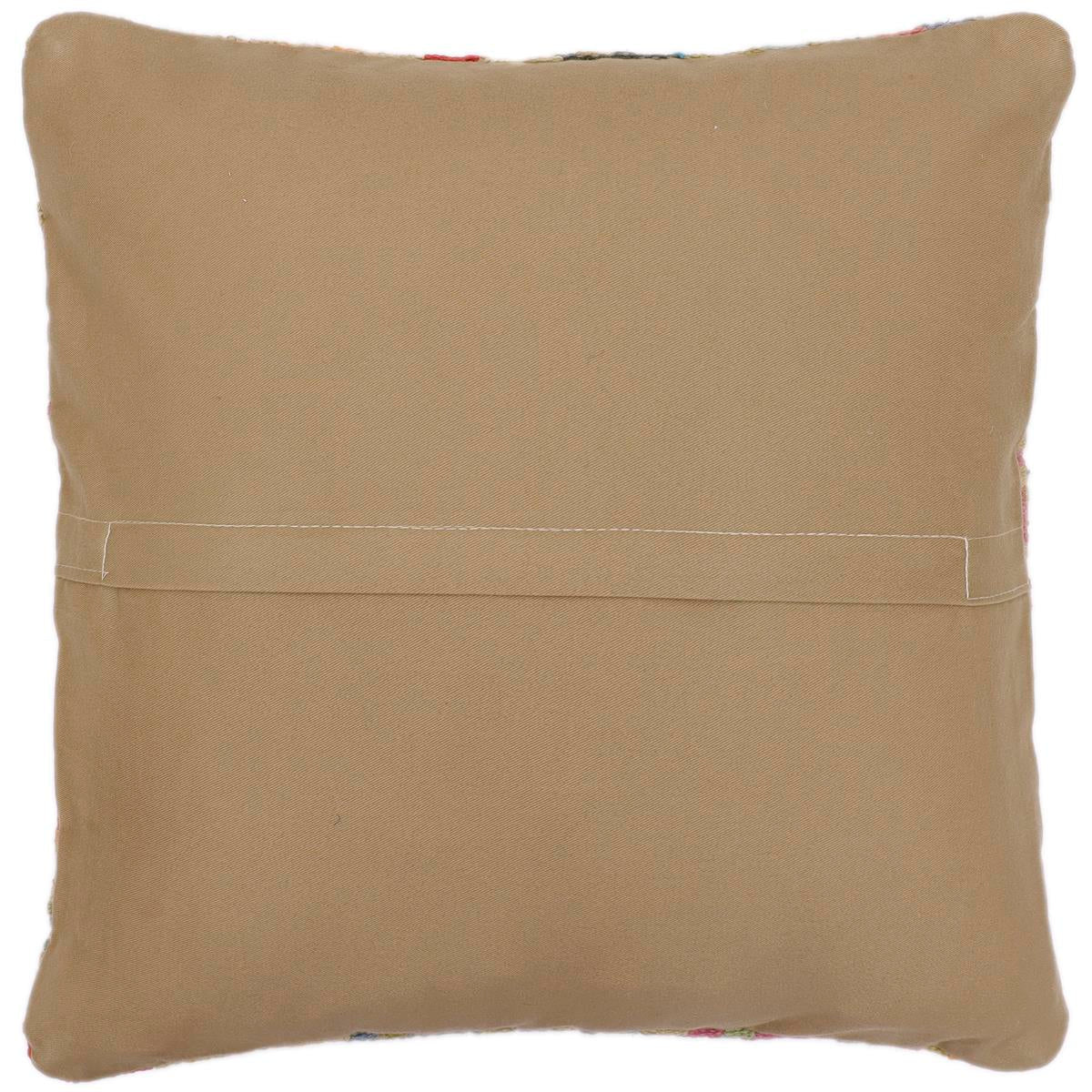 handmade Traditional Pillow Red Blue Hand-Woven SQUARE 100% WOOL  Hand woven turkish pillow  PILLOW