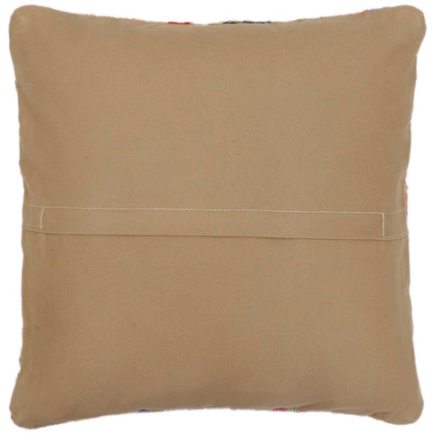 handmade Traditional Pillow Red Blue Hand-Woven SQUARE 100% WOOL  Hand woven turkish pillow  PILLOW