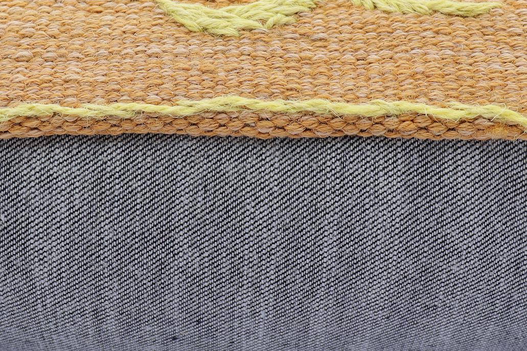 handmade Traditional Pillow Orange Red Hand-Woven SQUARE 100% WOOL Handmade pillow