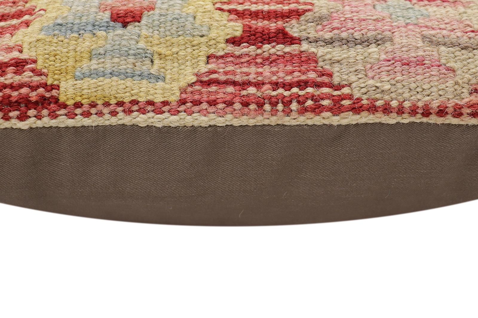 handmade Traditional Pillow Red Blue Hand-Woven SQUARE 100% WOOL Hand woven turkish pillow2 x 2