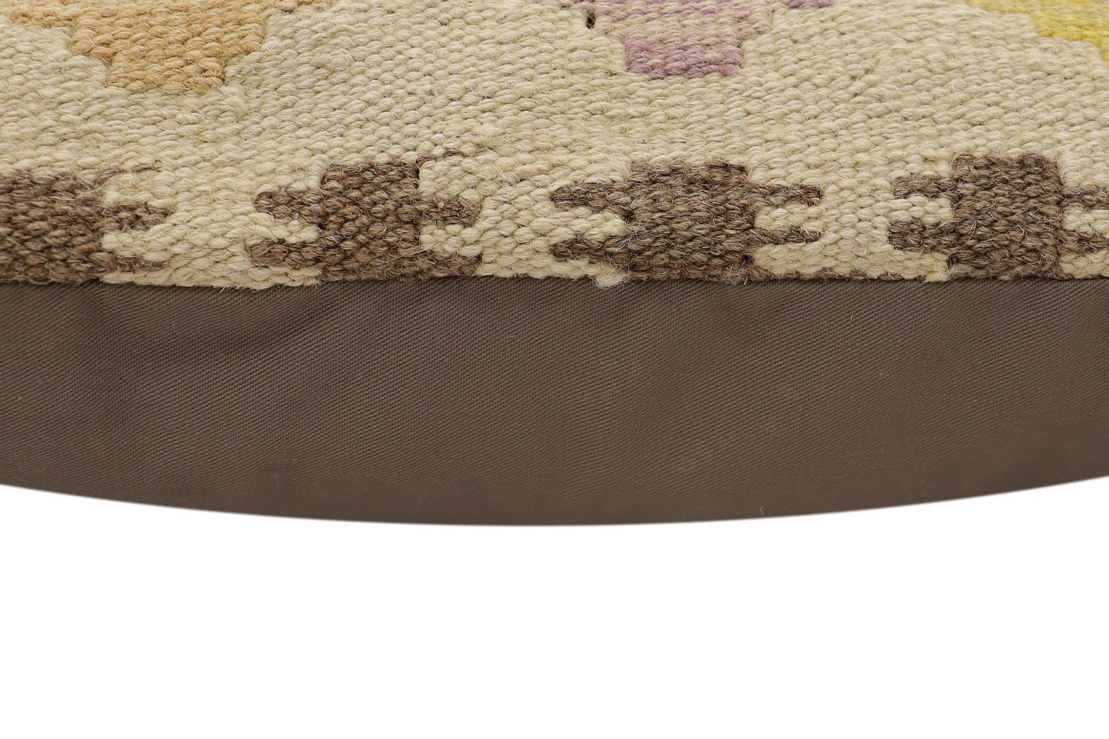 handmade Traditional Pillow Beige Red Hand-Woven SQUARE 100% WOOL Hand woven turkish pillow2 x 2