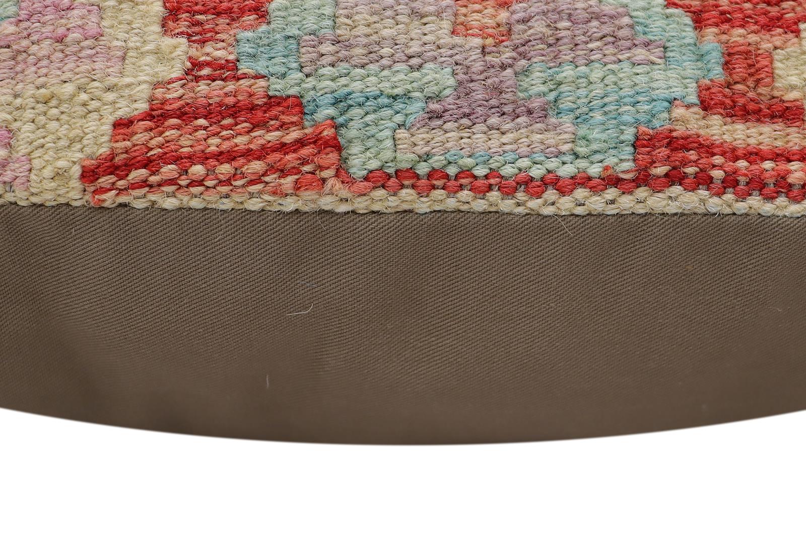 handmade Traditional Pillow Red Blue Hand-Woven SQUARE 100% WOOL Hand woven turkish pillow2 x 2
