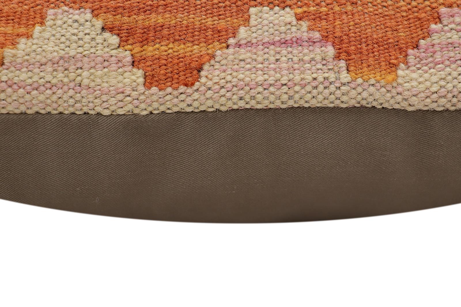 handmade Traditional Pillow Rust Red Hand-Woven SQUARE 100% WOOL Hand woven turkish pillow2 x 2