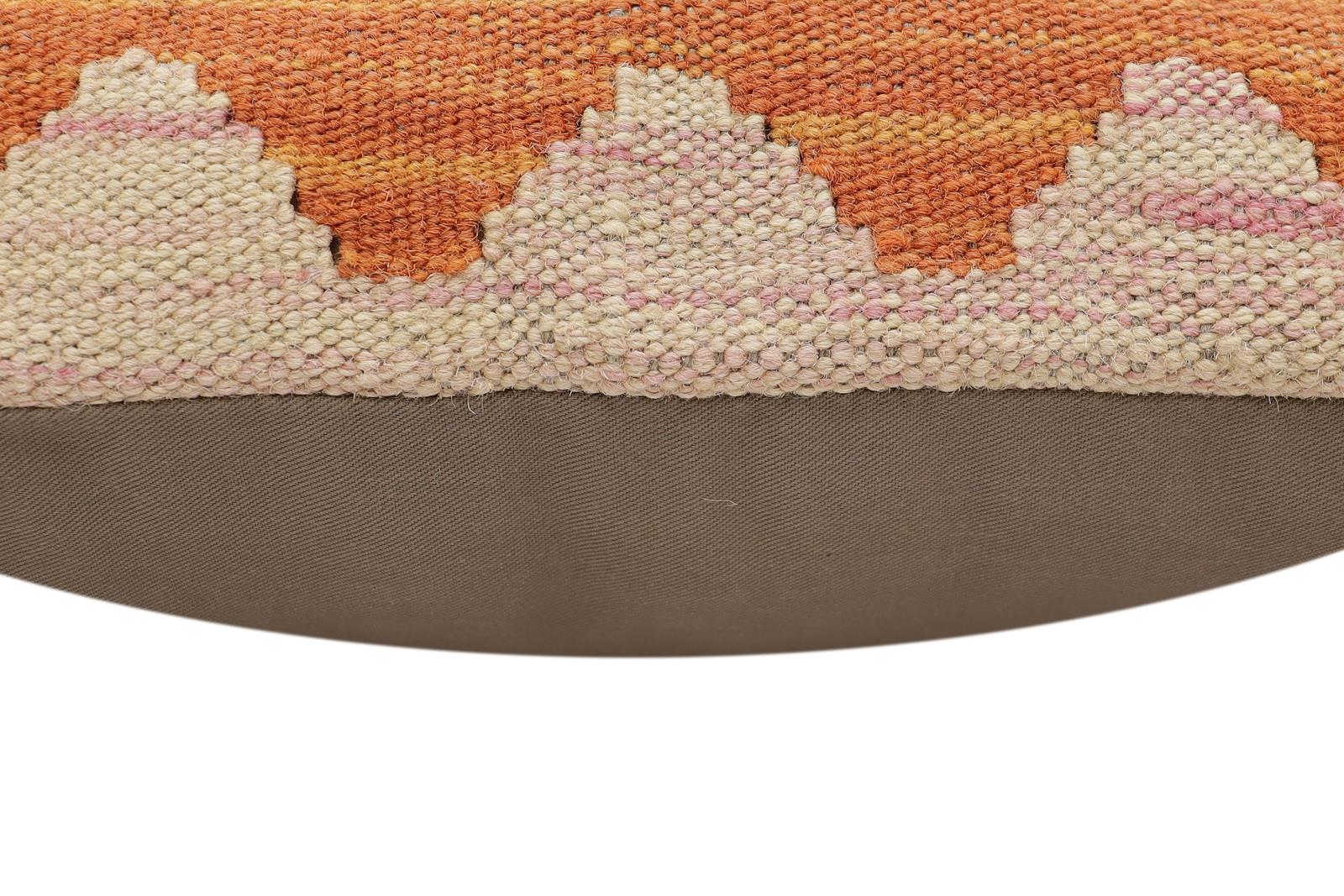 handmade Traditional Pillow Rust Red Hand-Woven SQUARE 100% WOOL Hand woven turkish pillow2 x 2