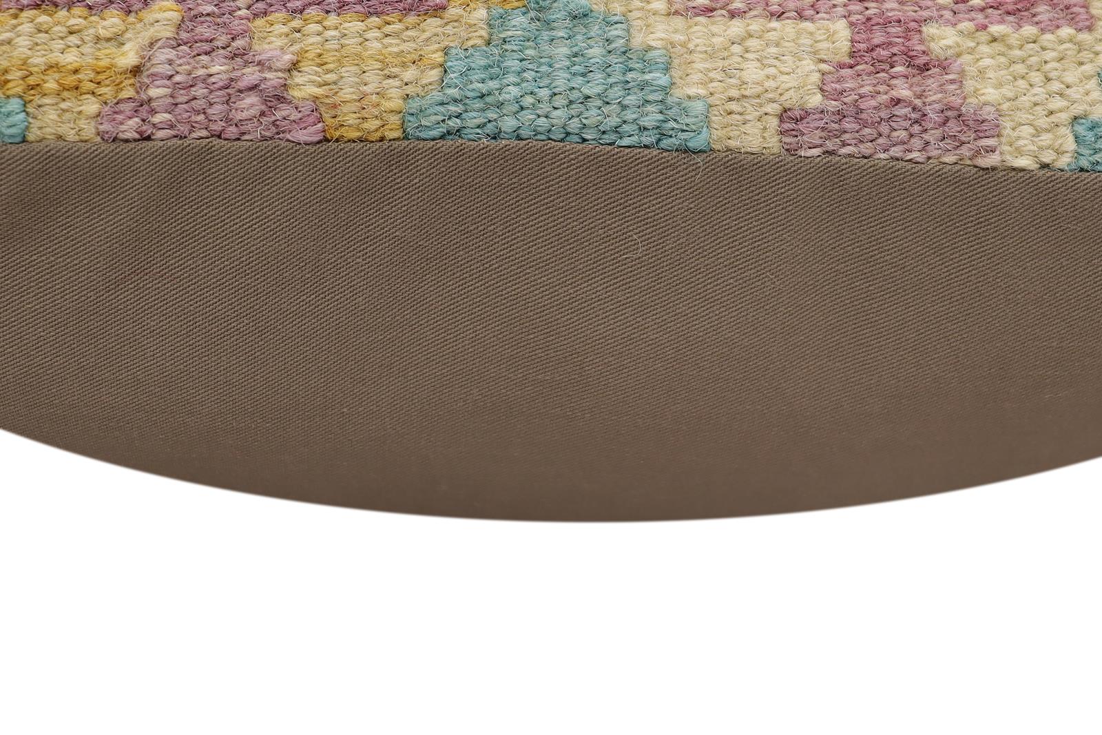 handmade Traditional Pillow Blue Rust Hand-Woven SQUARE 100% WOOL Hand woven turkish pillow2 x 2