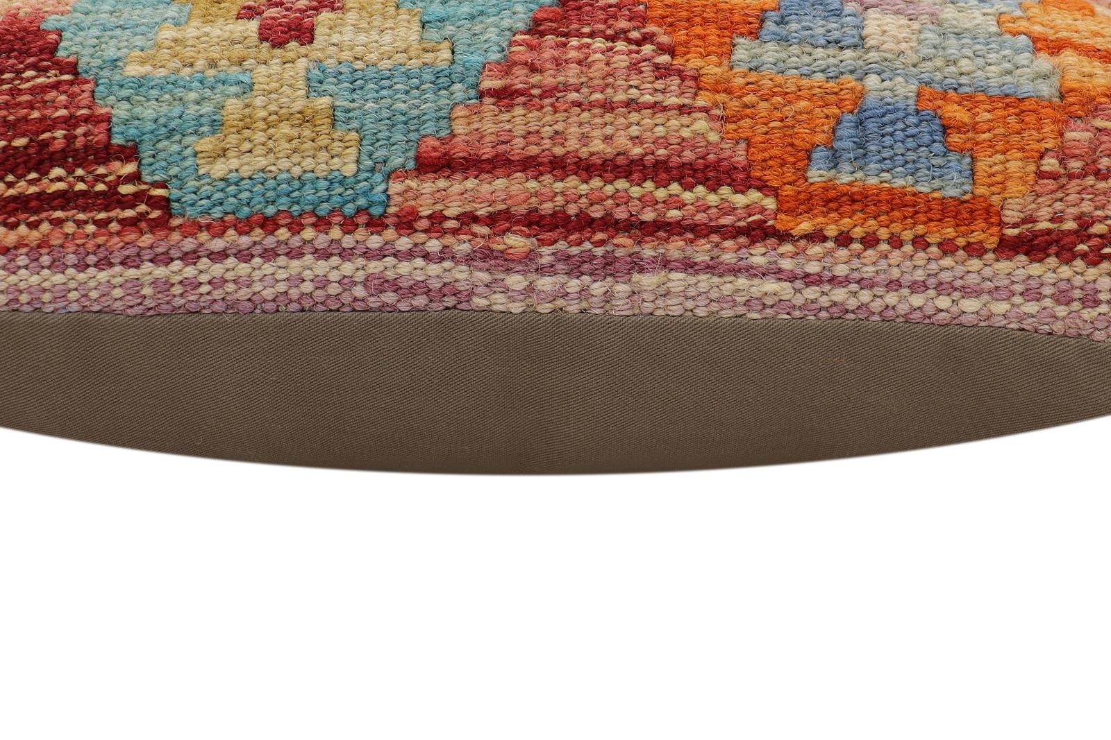 handmade Traditional Pillow Red Blue Hand-Woven SQUARE 100% WOOL Hand woven turkish pillow2 x 2