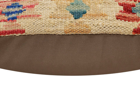 handmade Traditional Pillow Beige Red Hand-Woven SQUARE 100% WOOL  Hand woven turkish pillow  2 x 2