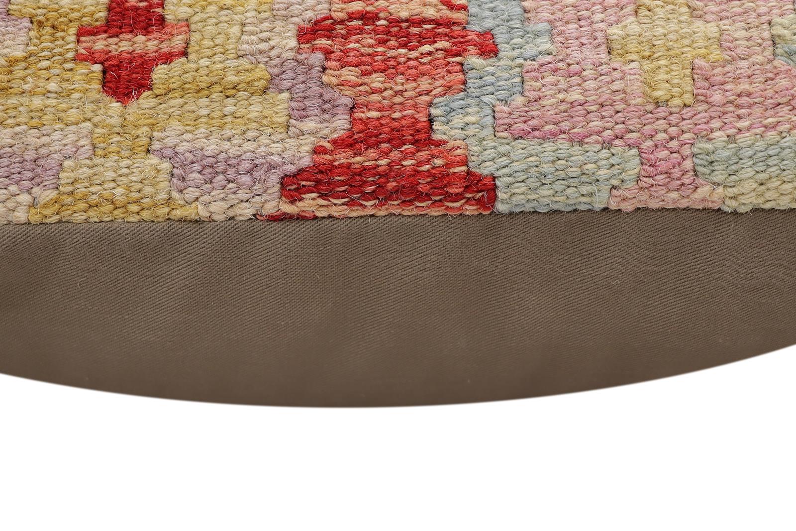 handmade Traditional Pillow Red Blue Hand-Woven SQUARE 100% WOOL Hand woven turkish pillow2 x 2