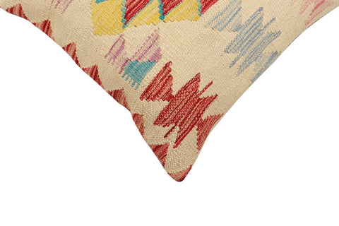 handmade Traditional Pillow Beige Red Hand-Woven SQUARE 100% WOOL Hand woven turkish pillow2 x 2