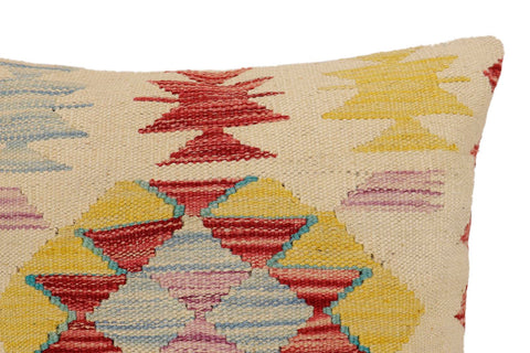 handmade Traditional Pillow Beige Red Hand-Woven SQUARE 100% WOOL Hand woven turkish pillow2 x 2