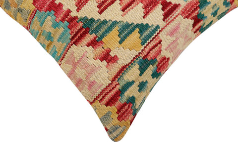 handmade Traditional Pillow Red Blue Hand-Woven SQUARE 100% WOOL  Hand woven turkish pillow  2 x 2