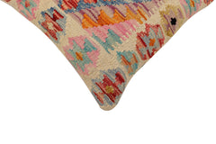 handmade Traditional Pillow Rust Blue Hand-Woven SQUARE 100% WOOL  Hand woven turkish pillow  2 x 2
