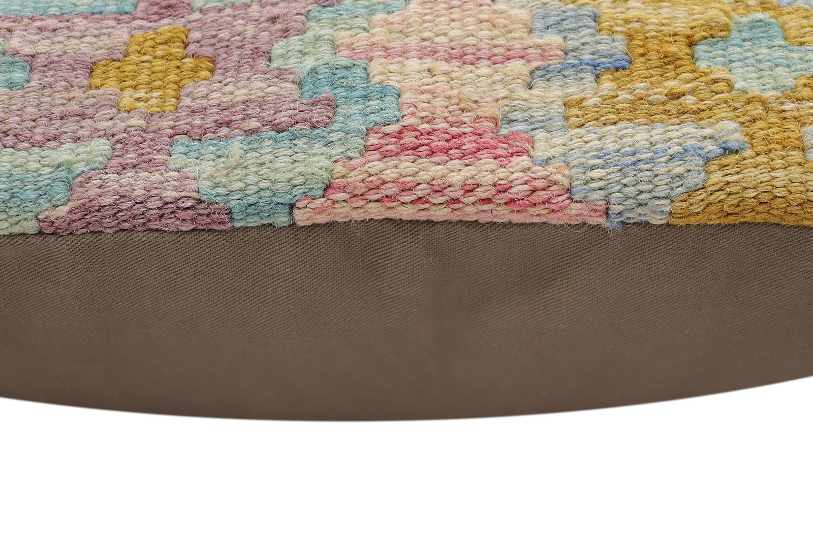 handmade Traditional Pillow Red Beige Hand-Woven SQUARE 100% WOOL Hand woven turkish pillow2 x 2