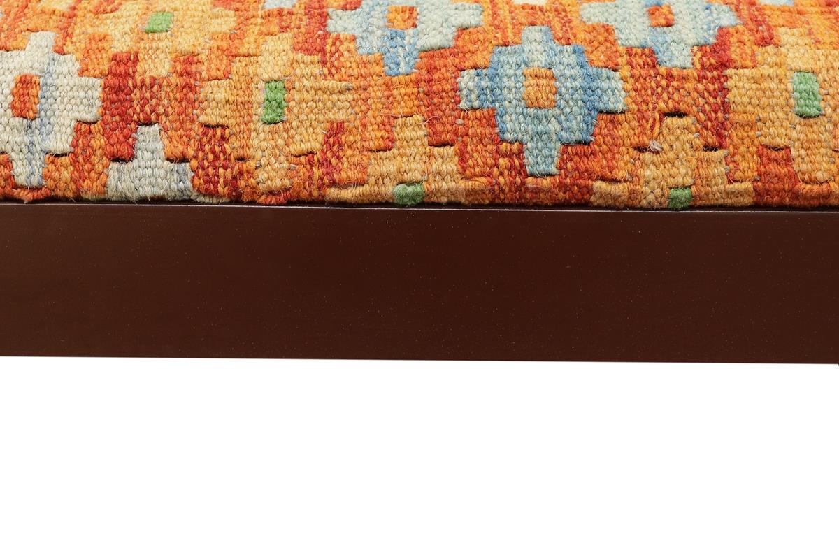 handmade Traditional Shoe Rack Rust Blue Hand-made RECTANGLE Vegetable dyed wool and wood  