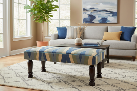 Eclectic Chic Vesta Handmade Kilim upholstered Settee