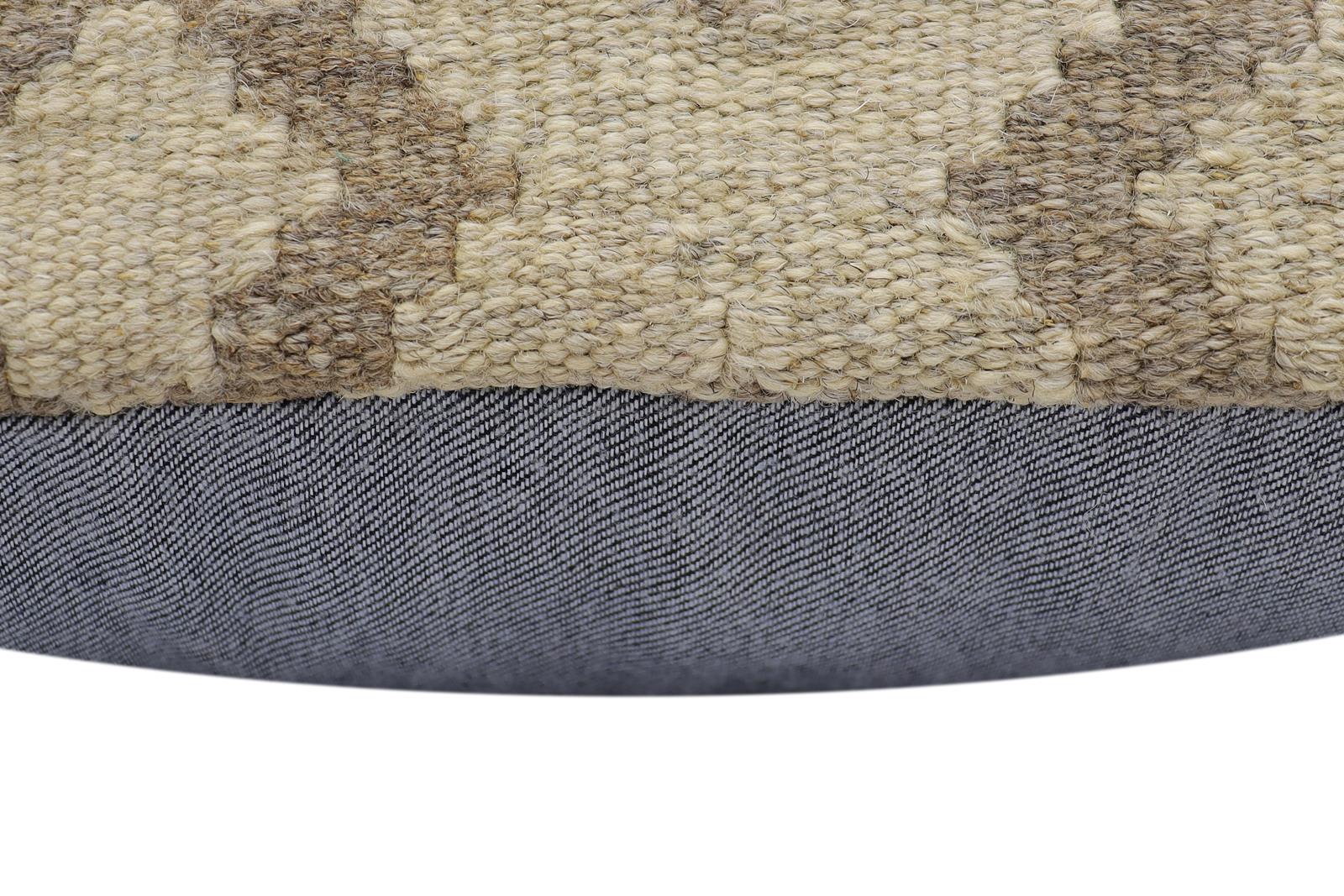 handmade Traditional Pillow Beige Tan Hand-Woven SQUARE 100% WOOL Hand woven turkish pillow2 x 2