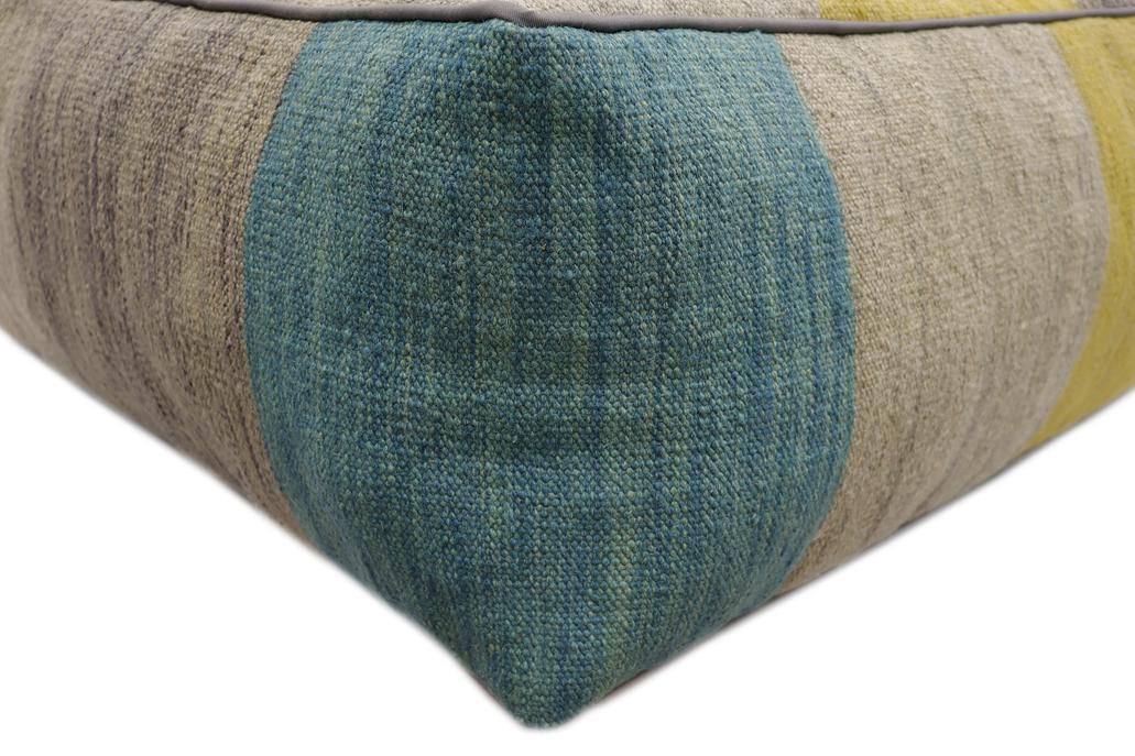 handmade Modern Floor Cushion Gray Gray Hand-made SQUARE 100% WOOL Floor Cushion Floor Pillow