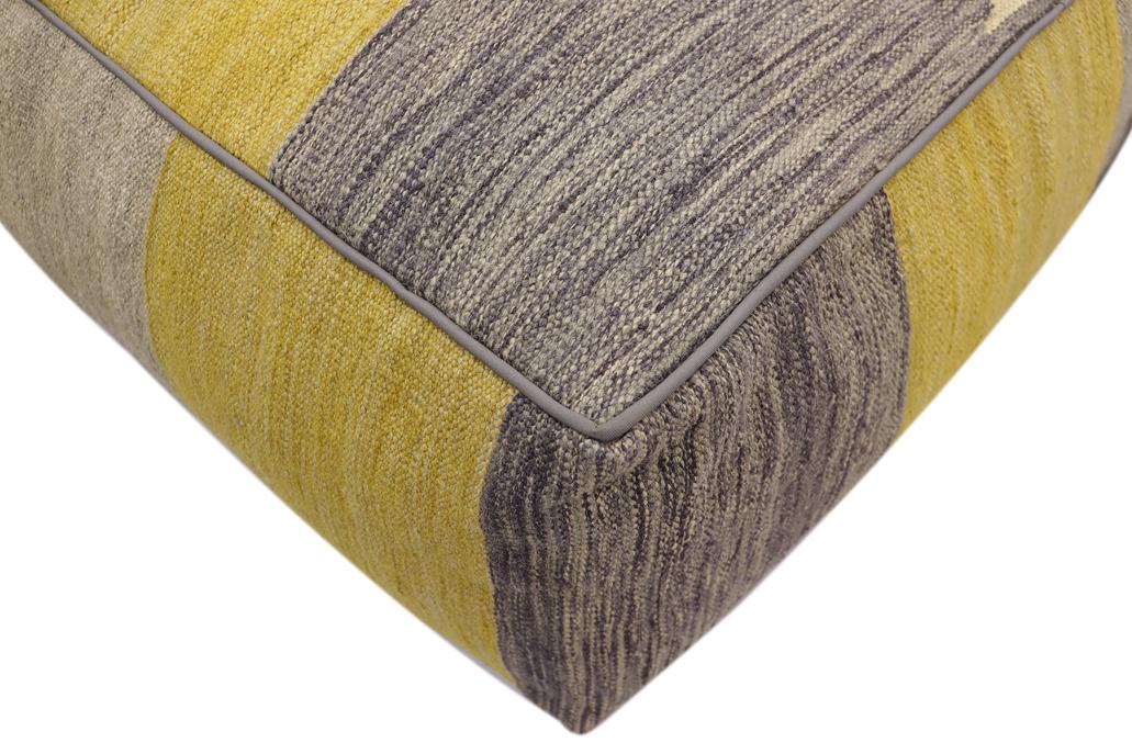 handmade Modern Floor Cushion Gray Gray Hand-made SQUARE 100% WOOL Floor Cushion Floor Pillow