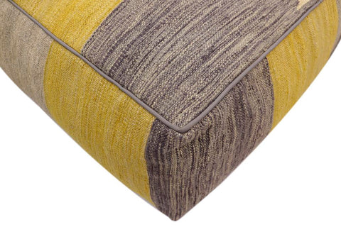 handmade Modern Floor Cushion Gray Gray Hand-made SQUARE 100% WOOL Floor Cushion Floor Pillow