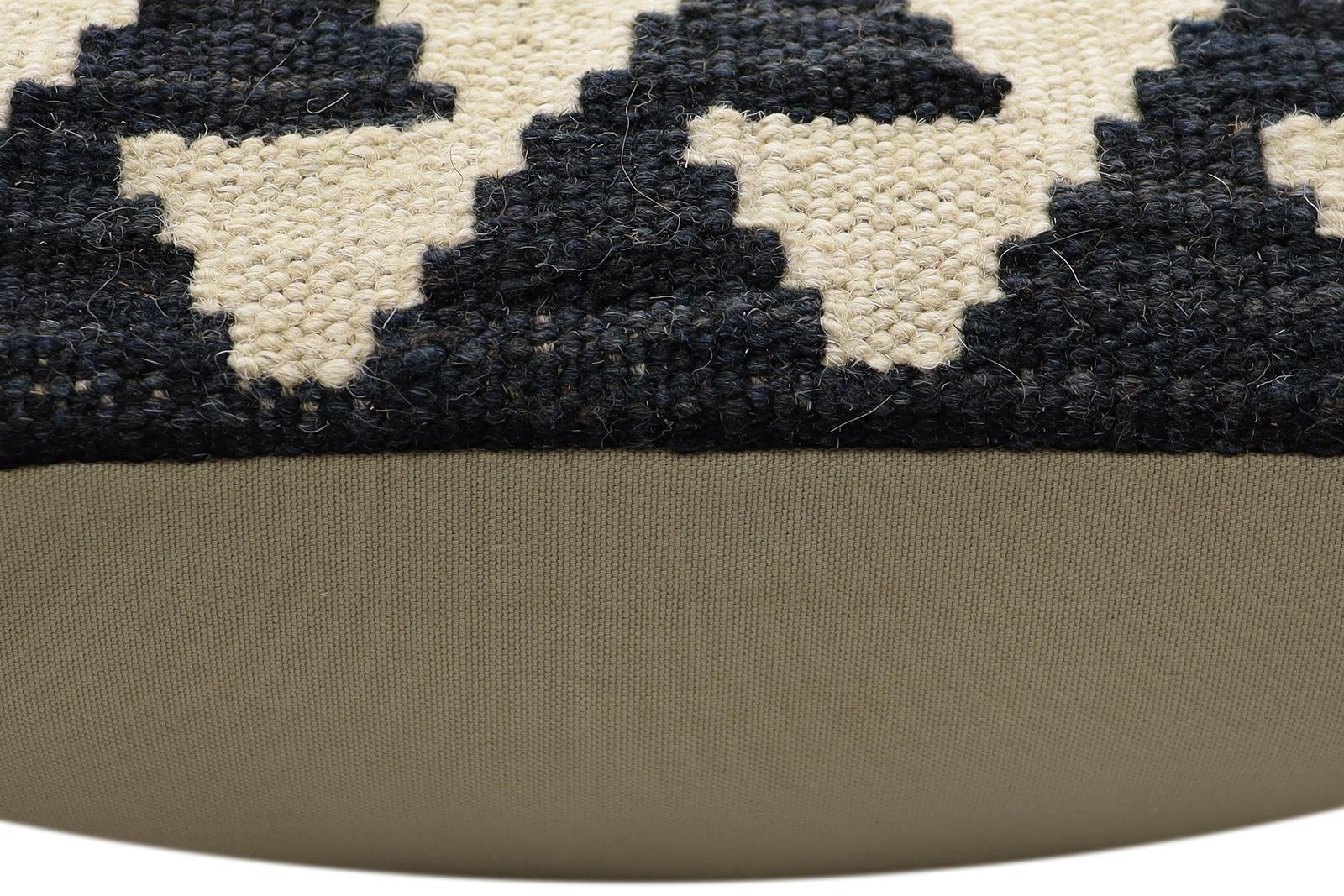 handmade Traditional Pillow Blue Rust Hand-Woven SQUARE 100% WOOL Hand woven turkish pillow2 x 2