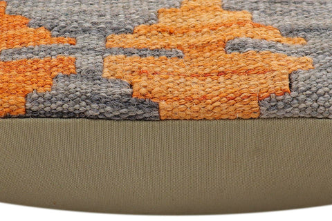 handmade Traditional Pillow Blue Gray Hand-Woven SQUARE 100% WOOL  Hand woven turkish pillow  2 x 2
