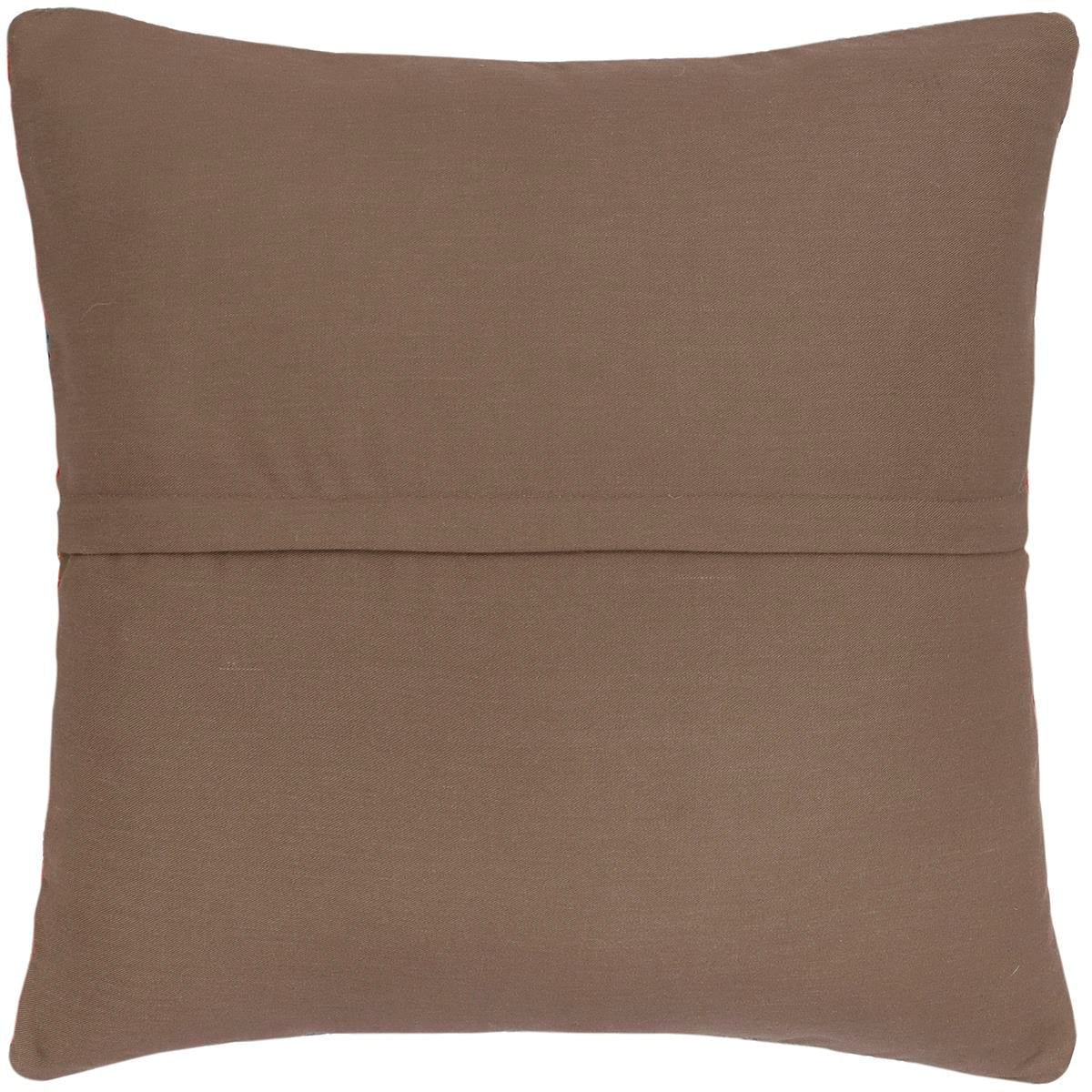 handmade Traditional Pillow Beige Red Hand-Woven SQUARE 100% WOOL Hand woven turkish pillow2 x 2
