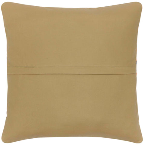 handmade Traditional Pillow Rust Blue Hand-Woven SQUARE 100% WOOL Hand woven turkish pillow2 x 2