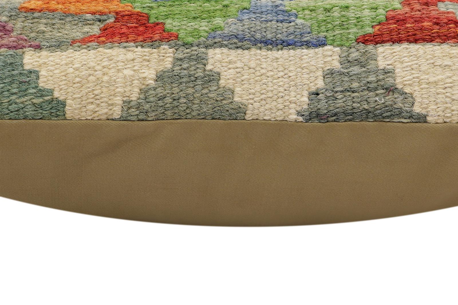 handmade Traditional Pillow Rust Beige Hand-Woven SQUARE 100% WOOL Hand woven turkish pillow2 x 2