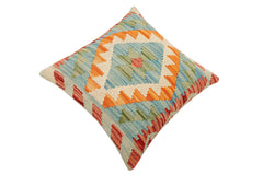 handmade Traditional Pillow Red Blue Hand-Woven SQUARE 100% WOOL Hand woven turkish pillow2 x 2