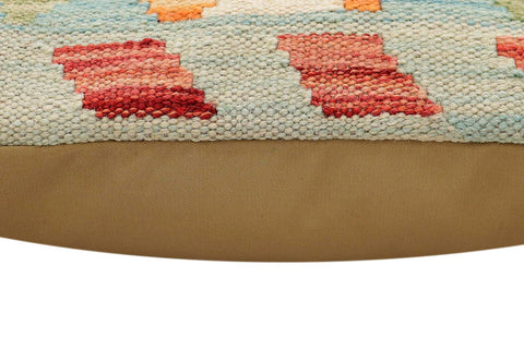 handmade Traditional Pillow Red Blue Hand-Woven SQUARE 100% WOOL Hand woven turkish pillow2 x 2