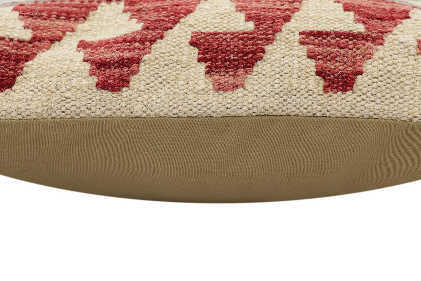 handmade Traditional Pillow Red Blue Hand-Woven SQUARE 100% WOOL Hand woven turkish pillow2 x 2