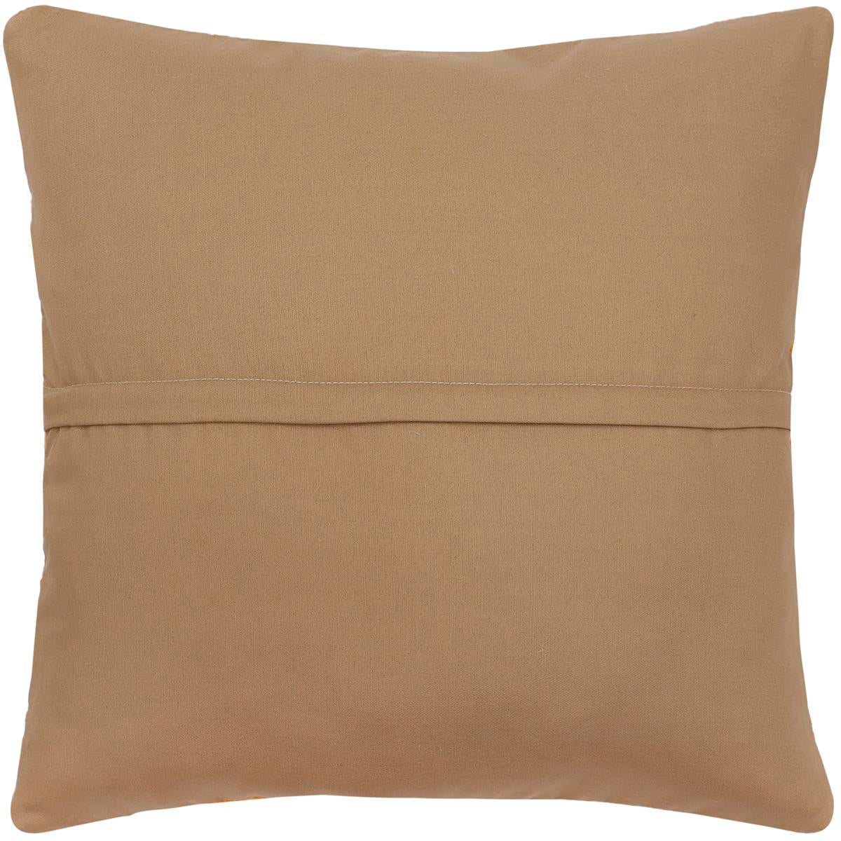 handmade Traditional Pillow Rust Blue Hand-Woven SQUARE 100% WOOL Hand woven turkish pillow2 x 2