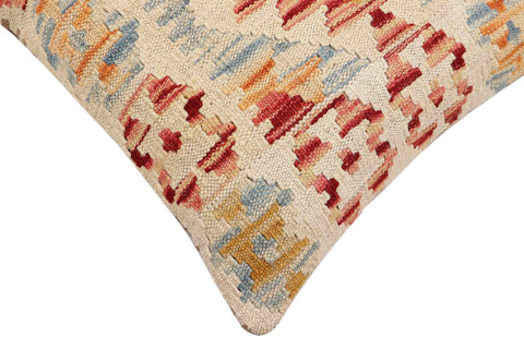 handmade Traditional Pillow Red Beige Hand-Woven SQUARE 100% WOOL  Hand woven turkish pillow  2 x 2
