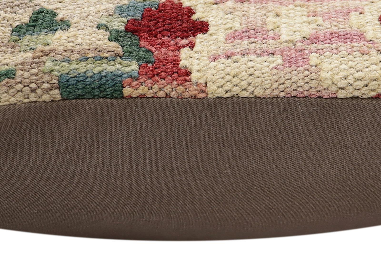 handmade Traditional Pillow Red Beige Hand-Woven SQUARE 100% WOOL Hand woven turkish pillow2 x 2