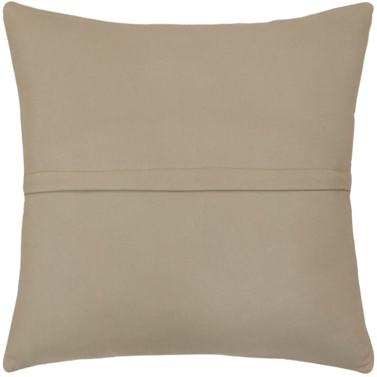 handmade Traditional Pillow Rust Gray Hand-Woven SQUARE 100% WOOL  Hand woven turkish pillow  2 x 2