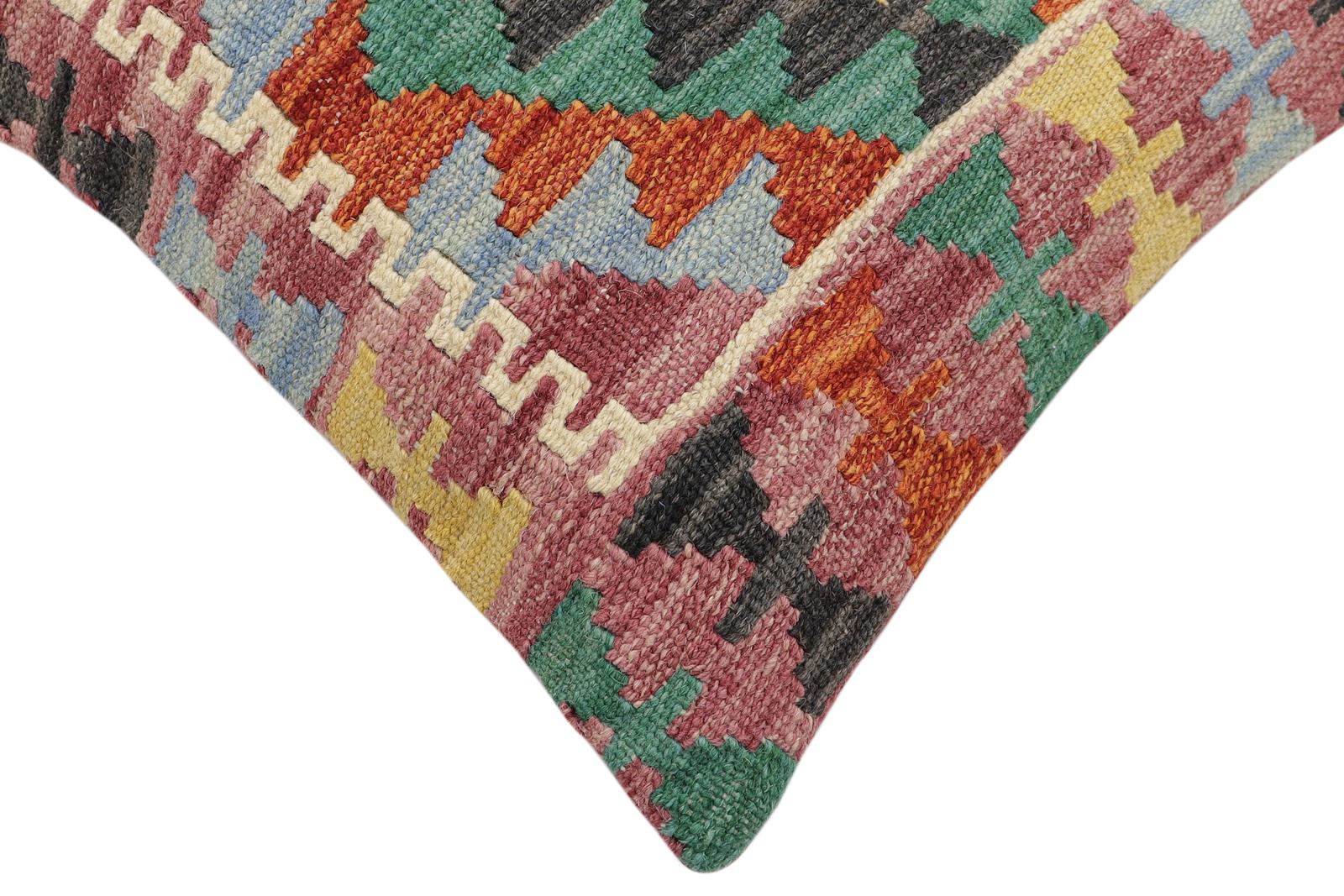 handmade Traditional Pillow Rust Red Hand-made SQUARE 100% WOOL Hand woven turkish pillow2 x 2