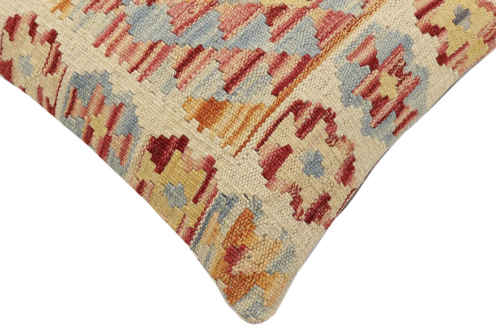 handmade Traditional Pillow Rust Red Hand-made SQUARE 100% WOOL Hand woven turkish pillow2 x 2