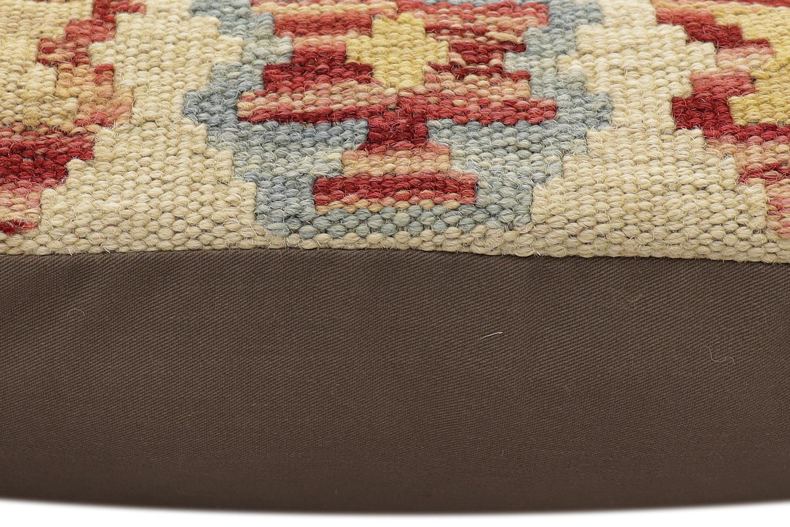 handmade Traditional Pillow Rust Red Hand-made SQUARE 100% WOOL Hand woven turkish pillow2 x 2