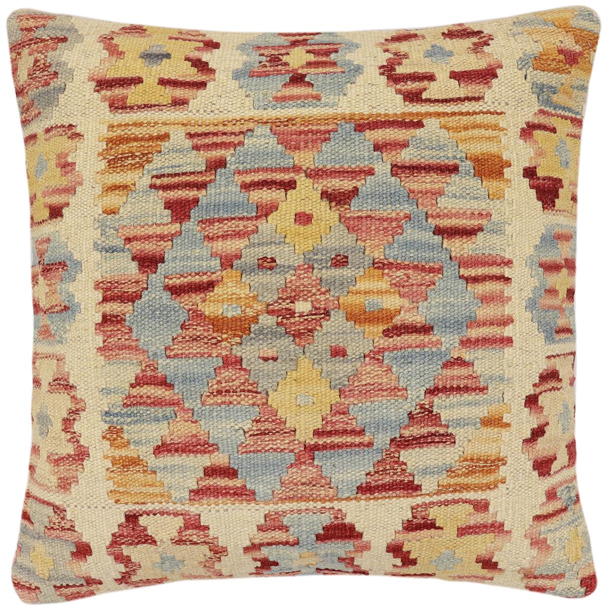 handmade Traditional Pillow Rust Red Hand-made SQUARE 100% WOOL Hand woven turkish pillow2 x 2