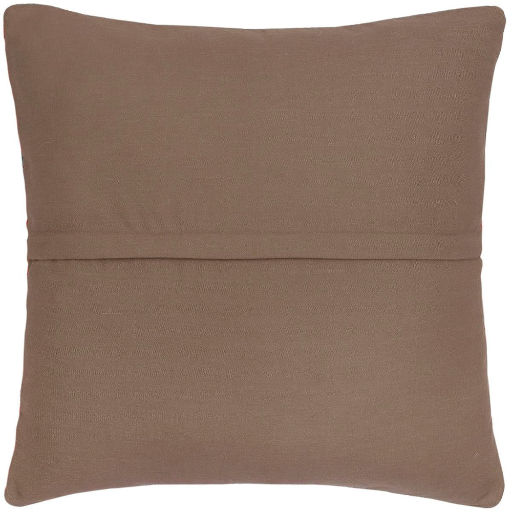 handmade Traditional Pillow Rust Blue Hand-made SQUARE 100% WOOL  Hand woven turkish pillow  3 x 5