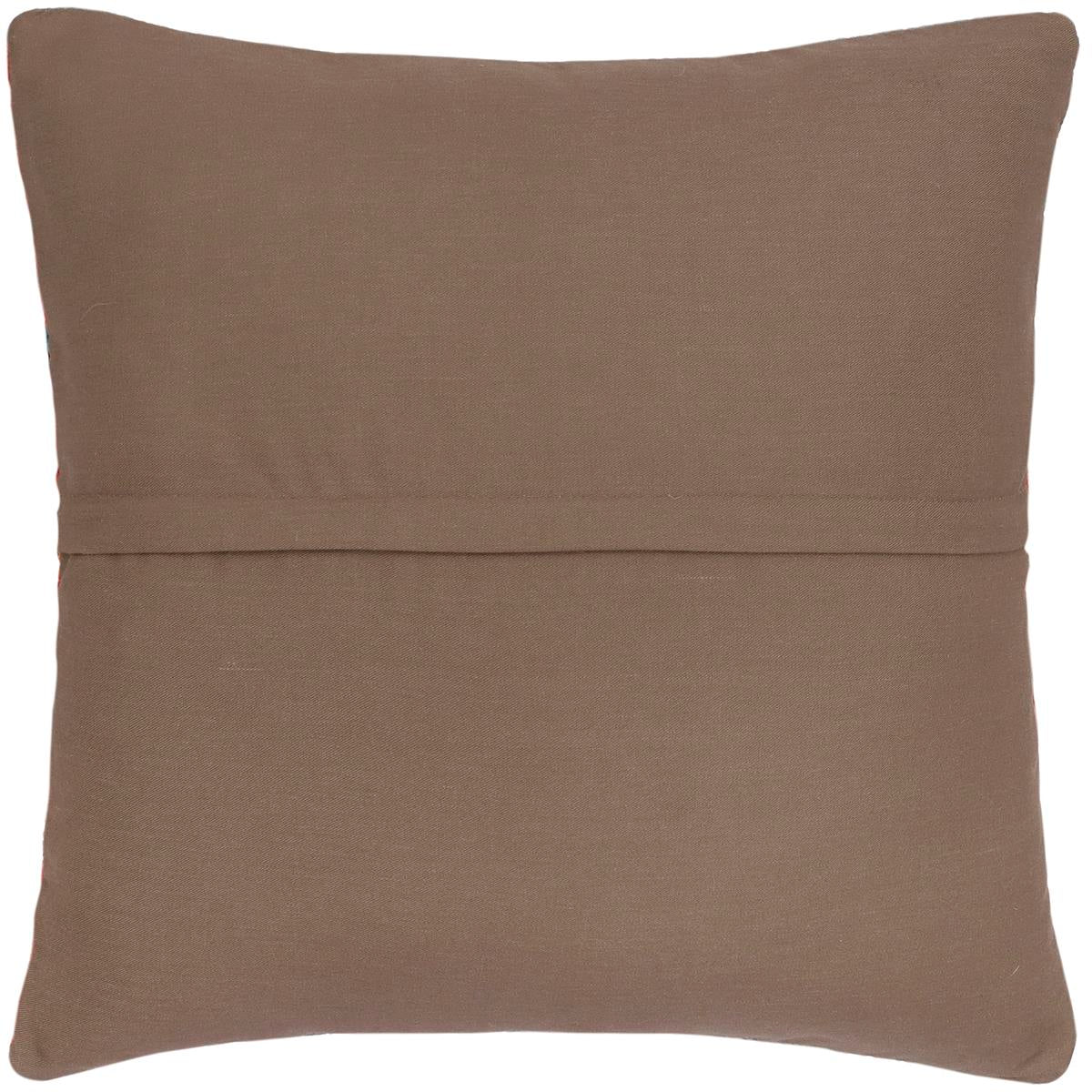 handmade Traditional Pillow Rust Blue Hand-made SQUARE 100% WOOL Hand woven turkish pillow2 x 2