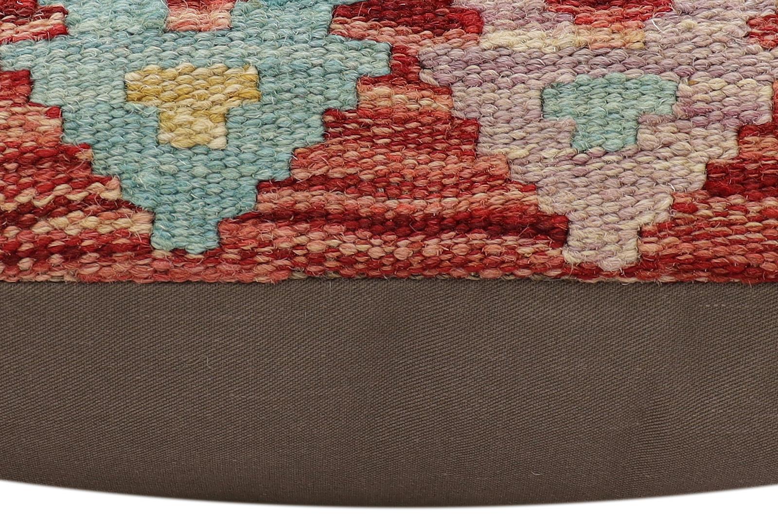 handmade Traditional Pillow Red Blue Hand-made SQUARE 100% WOOL Hand woven turkish pillow2 x 2